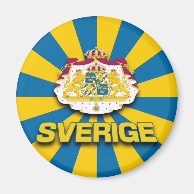 Sverige Jackar om Arm Magnet (Framsidan)