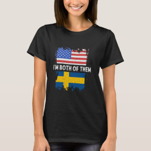 Sverige: Jag är båda två USA USA:s svenska Pride T Shirt