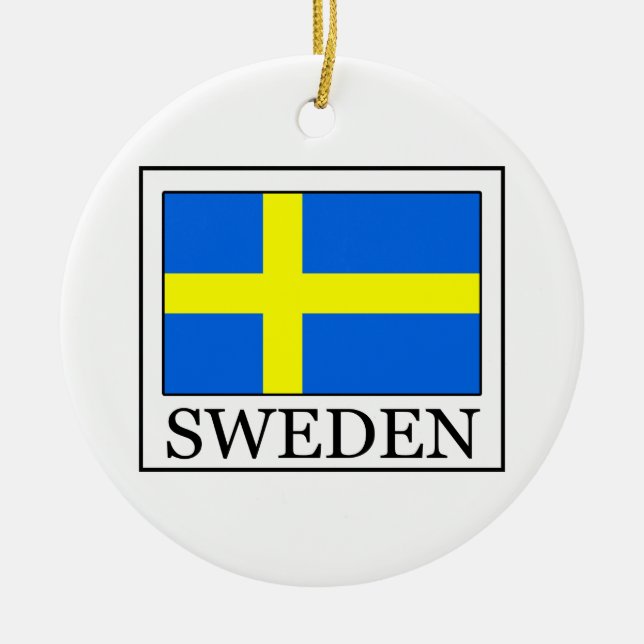 Sverige Julgransprydnad Keramik (Framsidan)
