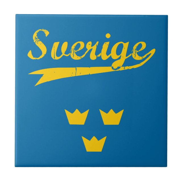 Sverige Kakelplatta (Framsidan)