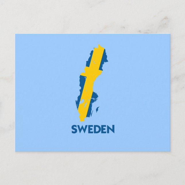 SVERIGE KARTA VYKORT (Framsida)