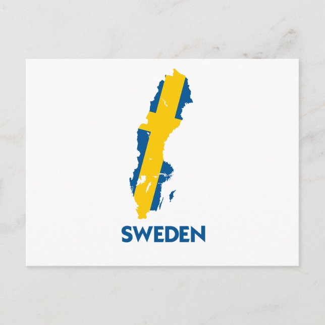 SVERIGE KARTA VYKORT (Framsida)