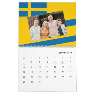Sverige   Lägg till ditt foto Svenska Flagga 2026 Kalender
