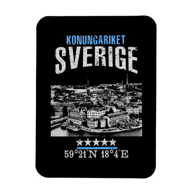 Sverige Magnet (Vertikal)