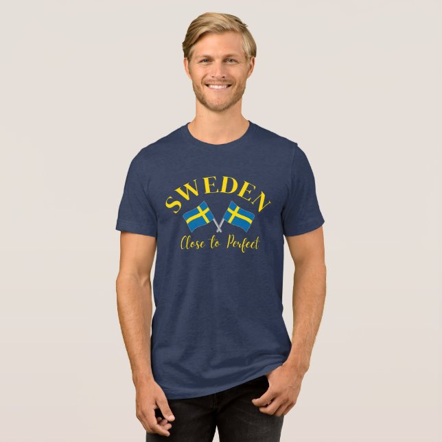 SVERIGE nära Perfekt T Shirt (Framsida Full)