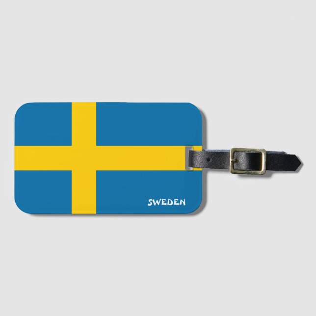Sverige National Flagga Patriotic Bagagebricka (Framsida horisontal)