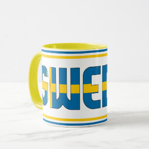 Sverige National Flagga Patriotic Coffee Mugg