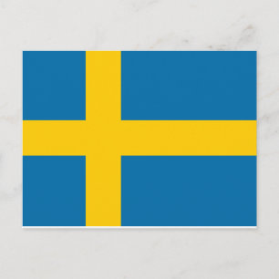 Sverige National World Flagga Vykort
