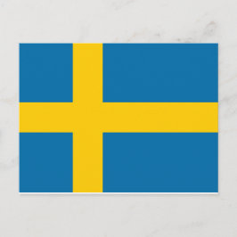 Sverige National World Flagga Vykort