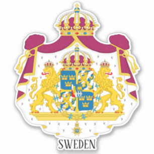 Sverige Nationell Jacka av Arm Patriotic Klistermärken