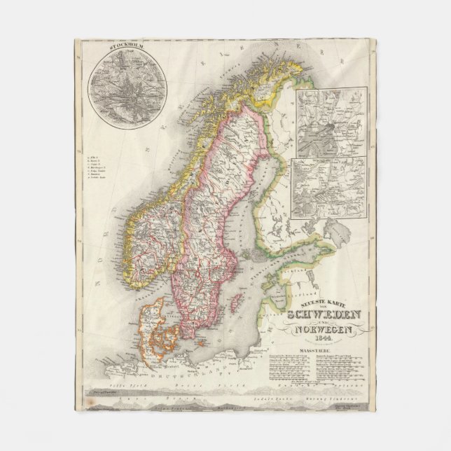 Sverige norge 2 2 fleecefilt (Framsidan)