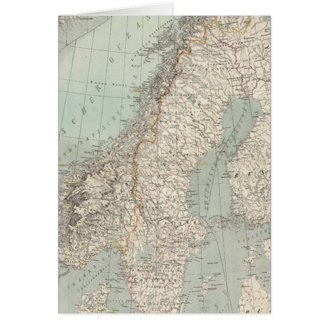 Sverige, Norge, Danmark 2 Hälsningskort (Framsidan)