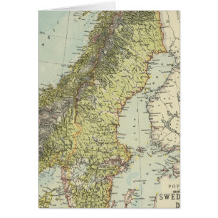 Sverige, Norge, Danmark Hälsningskort