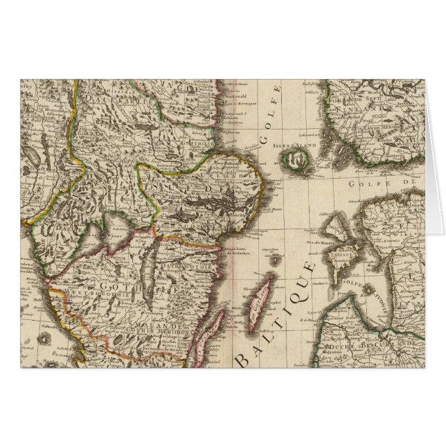 Sverige, Norge, Europa Hälsningskort (Framsidan Horizontal)