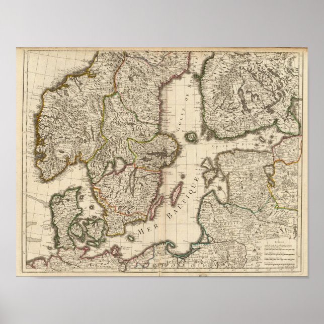 Sverige, Norge, Europa Poster (Framsidan)