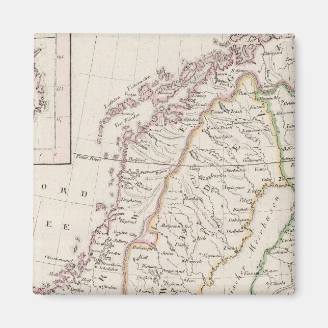 Sverige, Norge, Island Magnet (Framsidan)