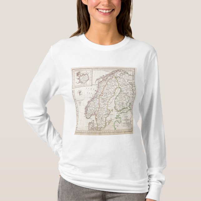 Sverige norge, island tee (Framsida)