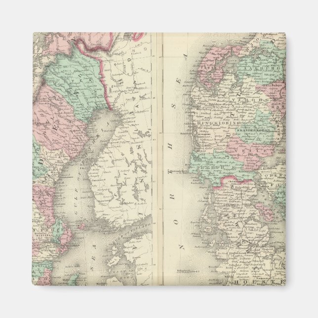 Sverige, Norge och Danmark 2 Magnet (Framsidan)