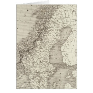 Sverige, Norge och Danmark Hälsningskort