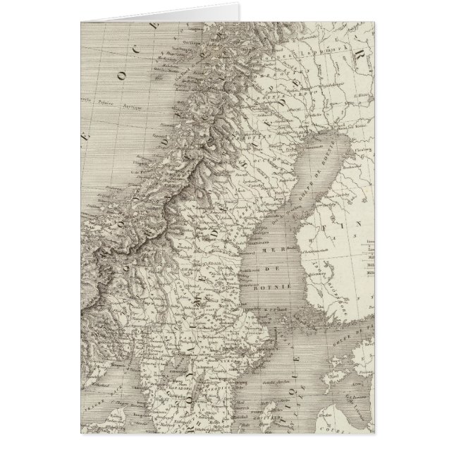 Sverige, Norge och Danmark Hälsningskort (Framsidan)