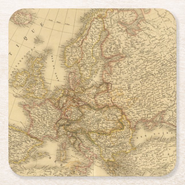 Sverige, norge och Demark Underlägg Papper Kvadrat (Framsidan)