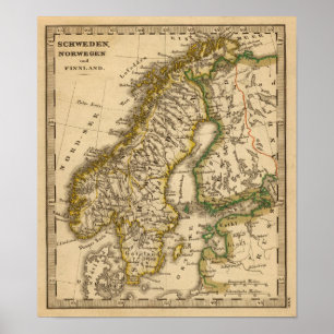 Sverige, norge och Finland Poster