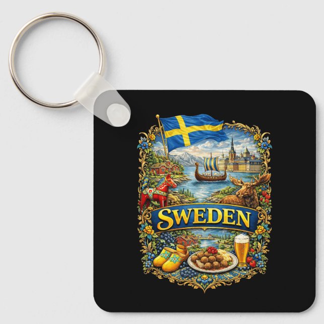 Sverige Nyckelring (Framsida)