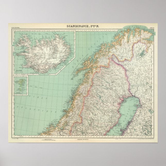 Sverige och Island Poster (Framsidan)