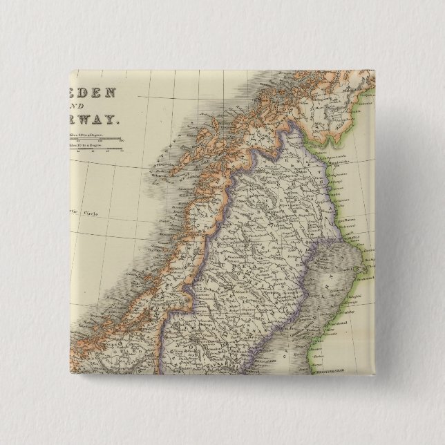 Sverige och Norge 6 Knapp (Framsida)