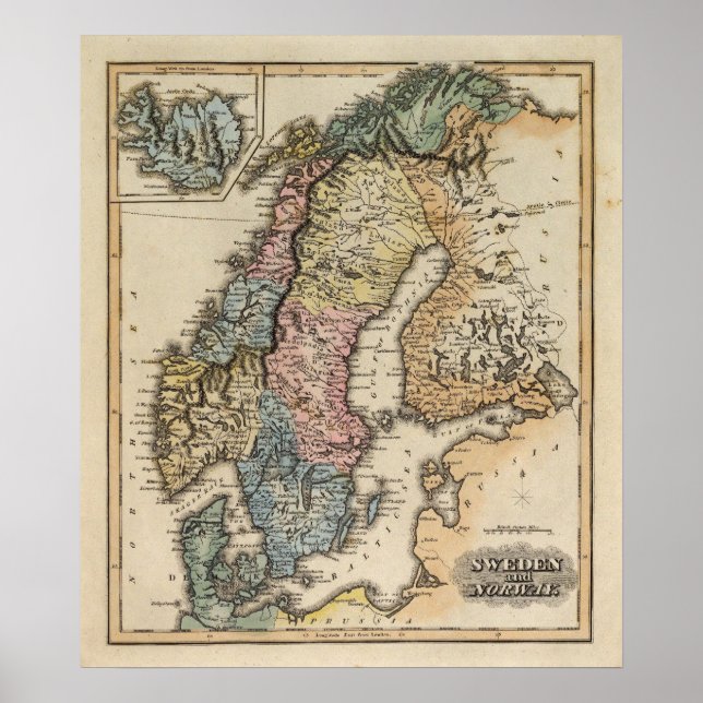 Sverige och Norge 6 Poster (Framsidan)