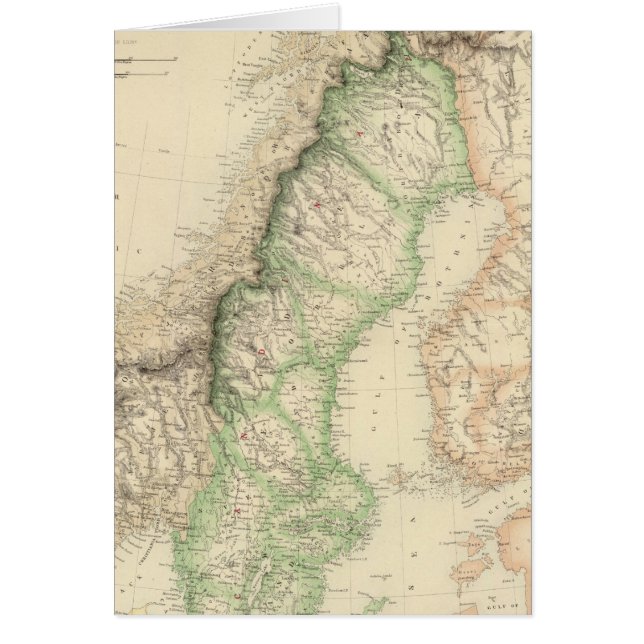 Sverige och Norge 7 Hälsningskort (Framsidan)