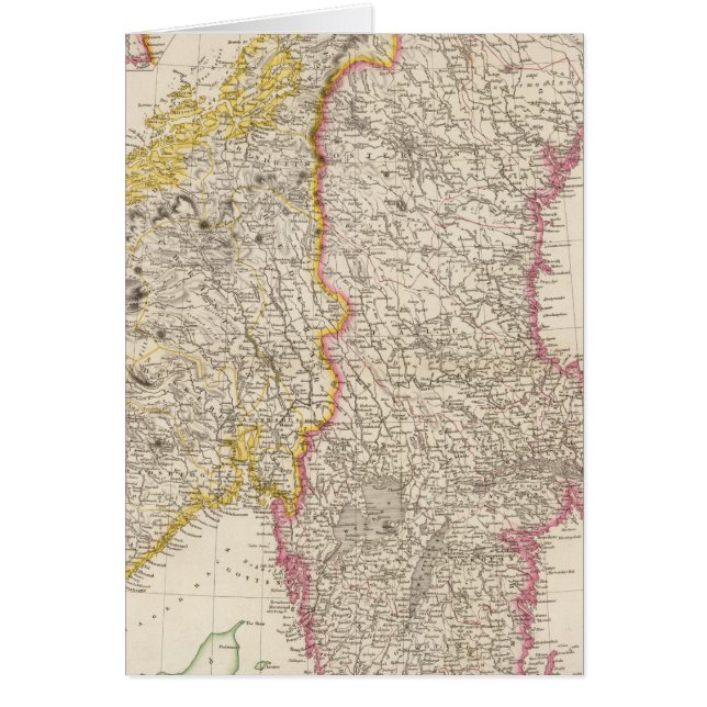 Sverige och Norge 7 Hälsningskort (Framsidan)