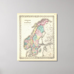 Sverige och norge canvastryck