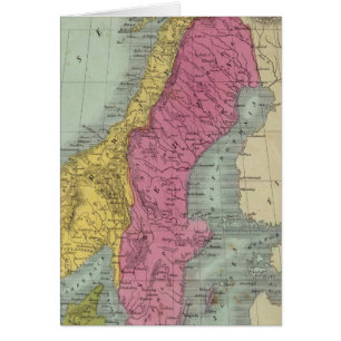 Sverige och Norge i Danmark Hälsningskort
