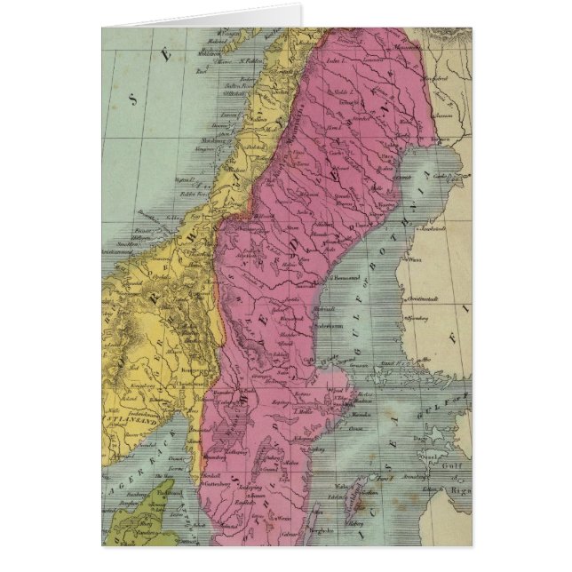 Sverige och Norge i Danmark Hälsningskort (Framsidan)