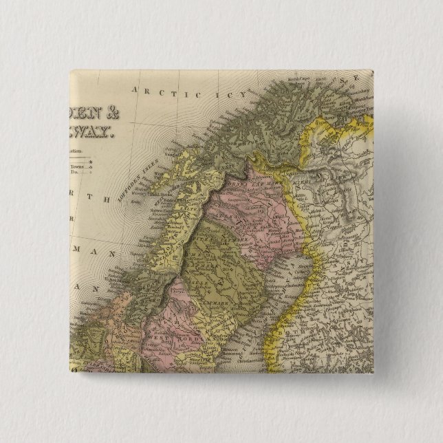 Sverige och Norge Knapp (Framsida)