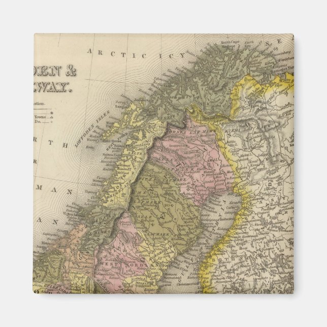 Sverige och Norge Magnet (Framsidan)