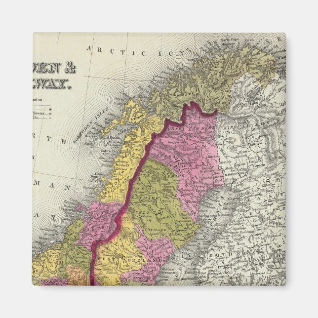 Sverige och Norge Magnet (Framsidan)
