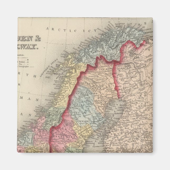 Sverige och Norge Magnet (Framsidan)