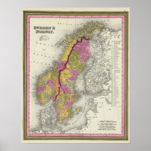 Sverige och Norge Poster