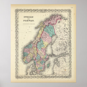 Sverige och Norge Poster