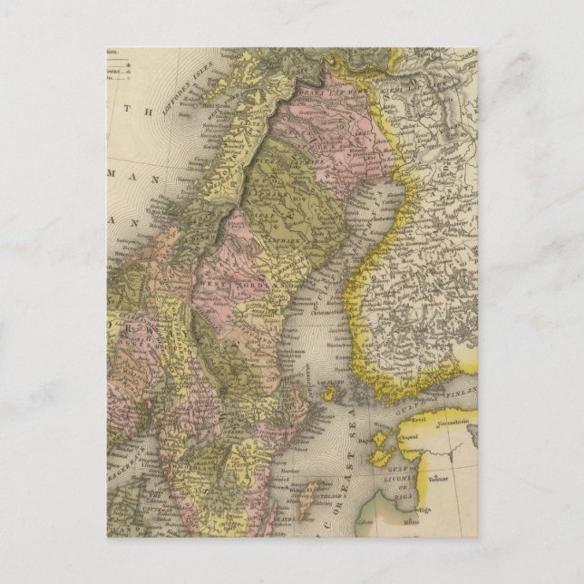 Sverige och Norge Vykort (Framsida)