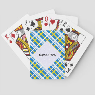 Sverige och Svensk Flagga Kaka Anpassad Casinokort