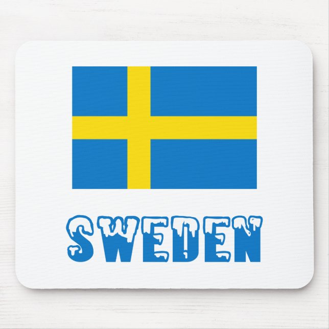 Sverige och svensk Flagga Musmatta (Framsidan)