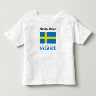 Sverige och Svensk Flagga Personlig T Shirt