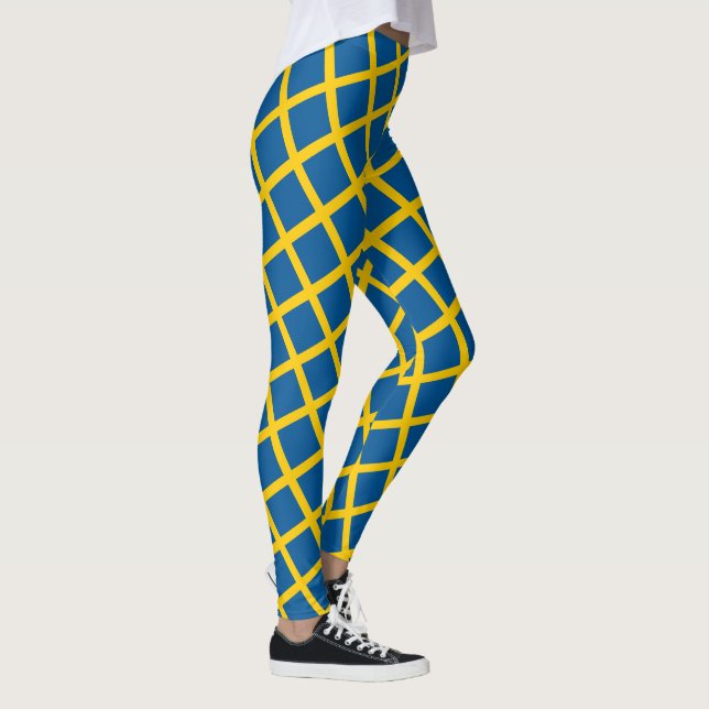 Sverige och svenska Flagga, mode, resa/sport fläkt Leggings (Höger)