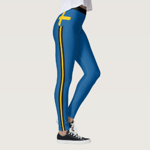Sverige och svenska Flagga, mode, resa/sport fläkt Leggings