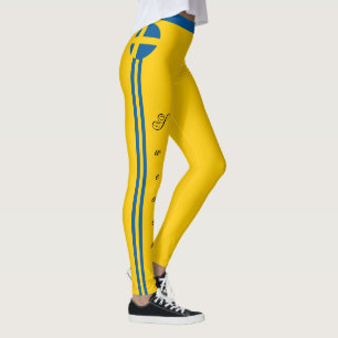 Sverige och svenska Flagga, mode, resa/sportfantas Leggings