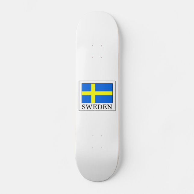Sverige Old School Skateboard Bräda 18 Cm (Framsida)