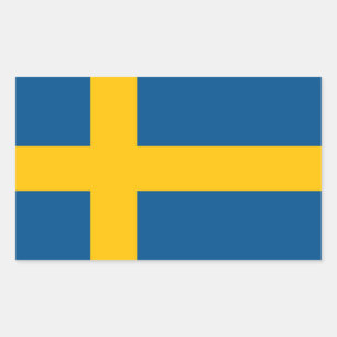 Sverige Rektangulärt Klistermärke
